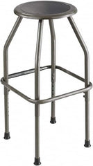 Safco - 17 Inch Wide x 17 Inch Deep x 30 Inch High, Nonmarring Base, Industrial Chair - Polyurethane Seat, Pewter - A1 Tooling