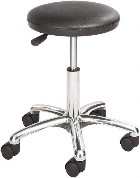 Safco - 19 Inch Wide x 19-1/4 Inch Deep x 21 Inch High, Swivel Base, Lab Stool - Vinyl Seat, Black - A1 Tooling