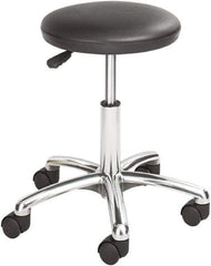 Safco - 19 Inch Wide x 19-1/4 Inch Deep x 21 Inch High, Swivel Base, Lab Stool - Vinyl Seat, Black - A1 Tooling