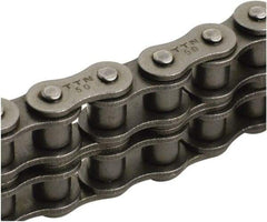 Tritan - 1/2" Pitch, ANSI 40-2, Double Strand Roller Chain - Chain No. 40-2, 6,340 Lb. Capacity, 10 Ft. Long, 5/16" Roller Diam, 0.309" Roller Width - A1 Tooling