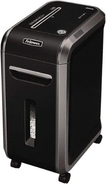 FELLOWES - 5/64 x 9/16" Strip, 12 Sheet Mirco Cut Paper Micro Cut Shredder - 17-5/16" Long x 11-7/16" Wide x 23-3/16" High, Level 5 Security, 9 Gal Wastebasket - A1 Tooling