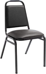 ALERA - Vinyl Black Stacking Chair - Black Frame, 15" Wide x 20-1/2" Deep x 32" High - A1 Tooling