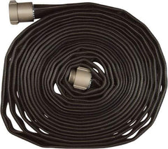 Dixon Valve & Coupling - 1-1/2" ID, 200 Working psi, Black Nitrile Fire Hose - Male x Female NPSH Ends, 50' Long, 600 Burst psi - A1 Tooling