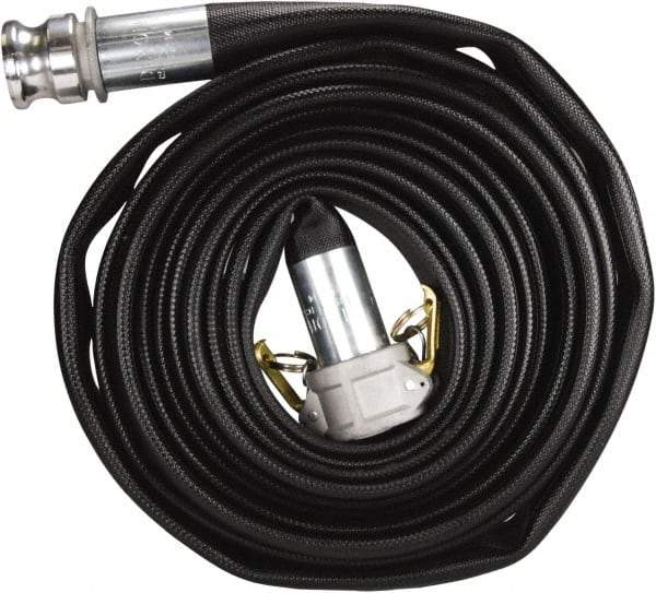 Dixon Valve & Coupling - 1-1/2" ID, 225 Working psi, White Polyester/Rubber Fire Hose, Single Jacket - Male x Female NST (NH) Ends, 50' Long, 675 Burst psi - A1 Tooling