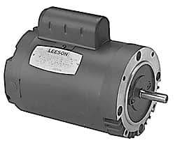 Leeson - 2 Max hp, 1,740 Max RPM, Electric AC DC Motor - 115, 230 V Input, Single Phase, 145TC Frame - A1 Tooling