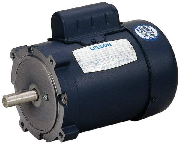 Leeson - 1/3 Max hp, 1,725 Max RPM, Electric AC DC Motor - 115, 208, 230 V Input, Single Phase, 56C Frame - A1 Tooling