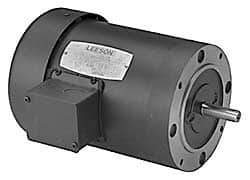 Leeson - 1/2 Max hp, 3,450 Max RPM, Electric AC DC Motor - 208-230/460 V Input, Three Phase, 56C Frame - A1 Tooling