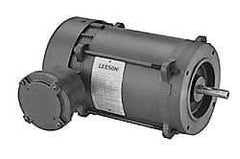 Leeson - 3/4 Max hp, 1,725 Max RPM, Electric AC DC Motor - 115, 208, 230 V Input, Single Phase, 56H Frame - A1 Tooling