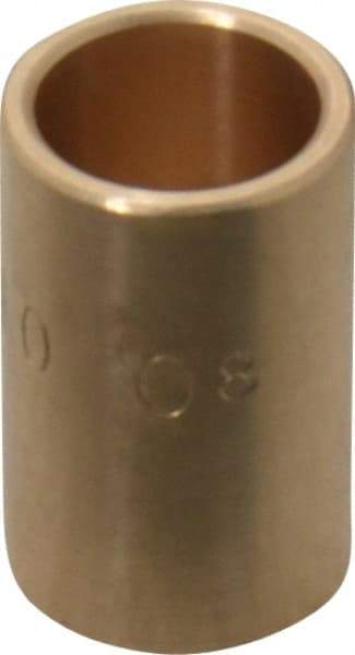 Made in USA - 1/2" Inside x 5/8" Outside Diam, Cast Bronze Sleeve Bearing - 1" OAL - A1 Tooling