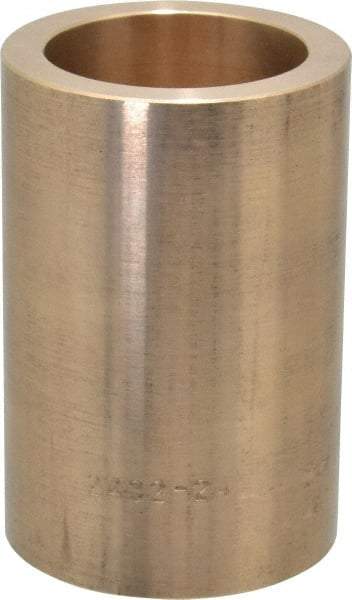 Made in USA - 1-1/2" Inside x 2" Outside Diam, Cast Bronze Sleeve Bearing - 3" OAL - A1 Tooling