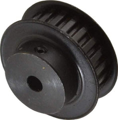 Power Drive - 22 Tooth, 1/4" Inside x 1.381" Outside Diam, Timing Belt Pulley - 1/4, 3/8" Belt Width, 1.401" Pitch Diam, Steel & Cast Iron - A1 Tooling