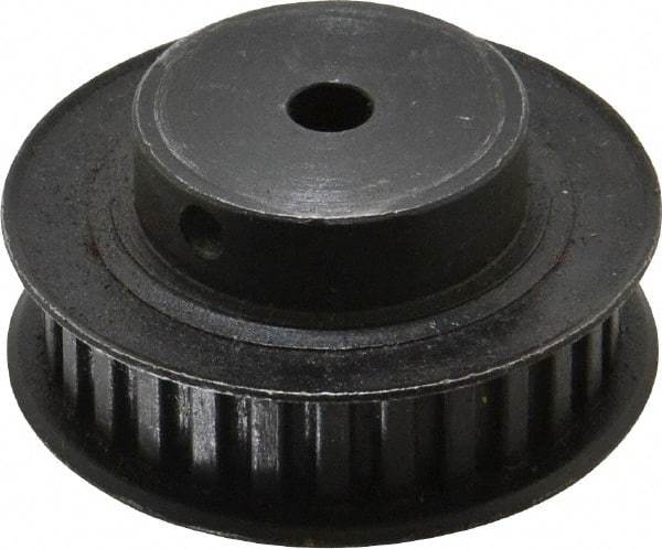 Power Drive - 28 Tooth, 1/4" Inside x 1.763" Outside Diam, Timing Belt Pulley - 1/4, 3/8" Belt Width, 1.783" Pitch Diam, Steel & Cast Iron - A1 Tooling