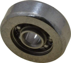 Value Collection - 1/8" Bore Diam, 1/2" OD, Open Miniature Radial Ball Bearing - 11/64" Wide, 1 Row, Round Bore, 49 Lb Static Capacity, 144 Lb Dynamic Capacity - A1 Tooling