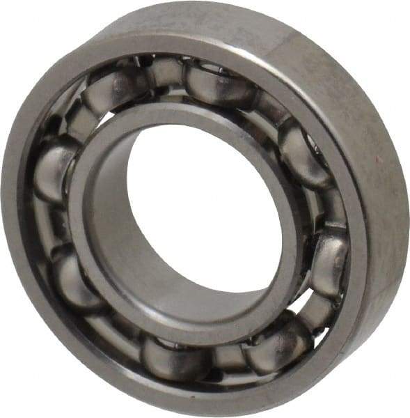 Value Collection - 1/4" Bore Diam, 1/2" OD, Open Miniature Radial Ball Bearing - 1/8" Wide, 1 Row, Round Bore, 90 Lb Static Capacity, 243 Lb Dynamic Capacity - A1 Tooling