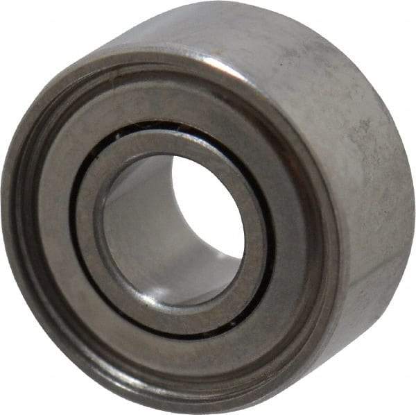 Value Collection - 1/8" Bore Diam, 5/16" OD, Double Shield Miniature Radial Ball Bearing - 9/64" Wide, 1 Row, Round Bore, 40 Lb Static Capacity, 124 Lb Dynamic Capacity - A1 Tooling