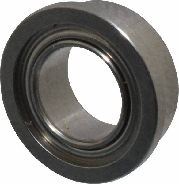 Value Collection - 3/16" Bore Diam, 5/16" OD, Double Shield Miniature Radial Ball Bearing - 1/8" Wide, With Flange, 1 Row, Round Bore, 29 Lb Static Capacity, 81 Lb Dynamic Capacity - A1 Tooling