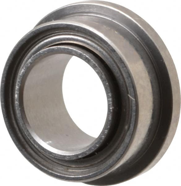 Value Collection - 1/8" Bore Diam, 3/8" OD, Double Shield Miniature Radial Ball Bearing - 5/32" Wide, With Flange, 1 Row, Round Bore, 49 Lb Static Capacity, 144 Lb Dynamic Capacity - A1 Tooling