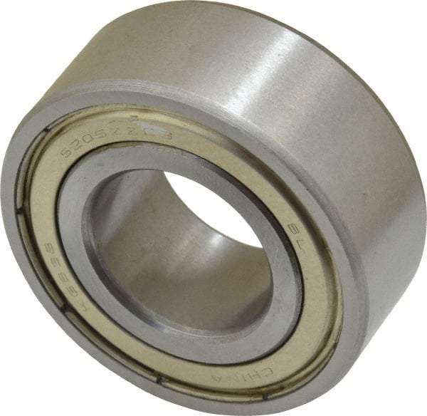 Tritan - 25mm Bore Diam, 52mm OD, Double Shield Angular Contact Radial Ball Bearing - 20.6mm Wide, 2 Rows, Round Bore, 3,200 Lb Static Capacity, 4,700 Lb Dynamic Capacity - A1 Tooling