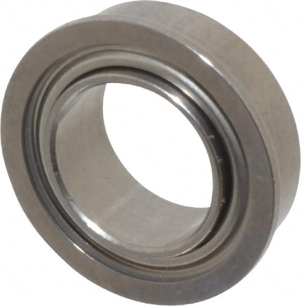 Value Collection - 5/16" Bore Diam, 1/2" OD, Double Shield Miniature Radial Ball Bearing - 5/32" Wide, With Flange, 2 Rows, Round Bore, 52 Lb Static Capacity, 122 Lb Dynamic Capacity - A1 Tooling