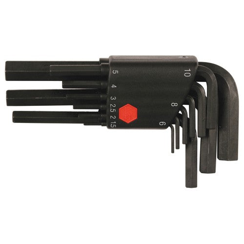 1.5-10 HEX L-KEY SHORT ARM BLACK 9PC SET - A1 Tooling