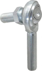 Made in USA - 5/16" ID, 7/8" Max OD, 3,600 Lb Max Static Cap, Male Spherical Rod End with Stud - 5/16-24 RH, Steel with Steel Raceway - A1 Tooling