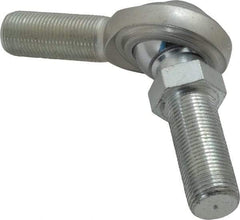 Made in USA - 3/4" ID, 1-3/4" Max OD, 14,290 Lb Max Static Cap, Male Spherical Rod End with Stud - 3/4-16 RH, Steel with Steel Raceway - A1 Tooling