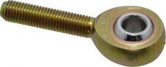 Made in USA - 5/16" ID, 7/8" Max OD, 2,796 Lb Max Static Cap, Plain Male Spherical Rod End - 5/16-24 RH, Steel with Bronze Raceway - A1 Tooling