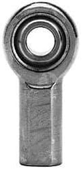 Made in USA - 3/16" ID, 5/8" Max OD, 3,736 Lb Max Static Cap, Female Spherical Rod End with Stud - 10-32 RH, Alloy Steel with Steel Raceway - A1 Tooling