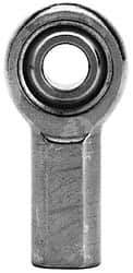 Made in USA - 1/4" ID, 3/4" Max OD, 6,195 Lb Max Static Cap, Female Spherical Rod End with Stud - 1/4-28 RH, Alloy Steel with Steel Raceway - A1 Tooling