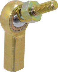 Made in USA - 3/16" ID, 5/8" Max OD, 1,624 Lb Max Static Cap, Female Spherical Rod End with Stud - 10-32 RH, Steel with Bronze Raceway - A1 Tooling