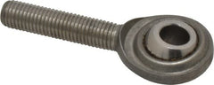 Made in USA - 5/16" ID, 7/8" Max OD, 2,050 Lb Max Static Cap, Plain Male Spherical Rod End - 5/16-24 RH, Stainless Steel with Stainless Steel Raceway - A1 Tooling