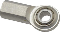 Made in USA - 3/8" ID, 1" Max OD, 3,080 Lb Max Static Cap, Plain Female Spherical Rod End - 3/8-24 RH, Stainless Steel with Stainless Steel Raceway - A1 Tooling