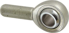 Made in USA - 5/8" ID, 1-1/2" Max OD, 17,959 Lb Max Static Cap, Plain Male Spherical Rod End - 5/8-18 RH, Alloy Steel with Steel Raceway - A1 Tooling