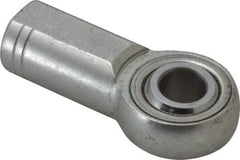 Made in USA - 1/2" ID, 1-5/16" Max OD, 15,340 Lb Max Static Cap, Plain Female Spherical Rod End - 1/2-20 RH, Alloy Steel with Steel Raceway - A1 Tooling