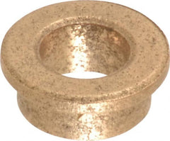 Boston Gear - 1/4" Inside x 3/8" Outside Diam, Oil Impregnated Bronze SAE-841 Flanged Sleeve Bearing - 1/2" Flange Outside Diam, 1/16" Flange Thickness, 3/16" OAL - A1 Tooling