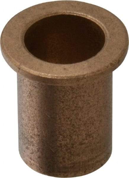 Boston Gear - 5/8" Inside x 3/4" Outside Diam, Oil Impregnated Bronze SAE-841 Flanged Sleeve Bearing - 1" Flange Outside Diam, 1/8" Flange Thickness, 1-1/8" OAL - A1 Tooling