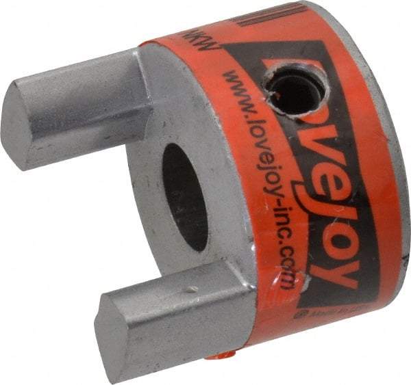 Lovejoy - 3/8" Max Bore Diam, Flexible Coupling Hub - 1.08" OD, 1.72" OAL, Sintered Iron, Order 2 Hubs & 1 Spider for Complete Coupling - A1 Tooling