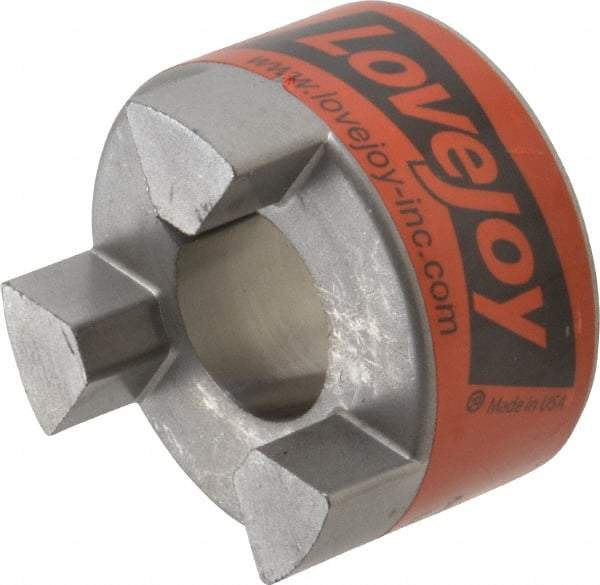 Lovejoy - 24mm Max Bore, 8mm x 3.3mm Keyway Width x Depth, Flexible Coupling Hub - 2.11" OD, 2-1/2" OAL, Sintered Iron, Order 2 Hubs & 1 Spider for Complete Coupling - A1 Tooling