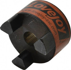 Lovejoy - 3/4" Max Bore Diam, 3/16" x 3/32" Keyway Width x Depth, Flexible Coupling Hub - 2.54" OD, 3-1/2" OAL, Sintered Iron, Order 2 Hubs & 1 Spider for Complete Coupling - A1 Tooling