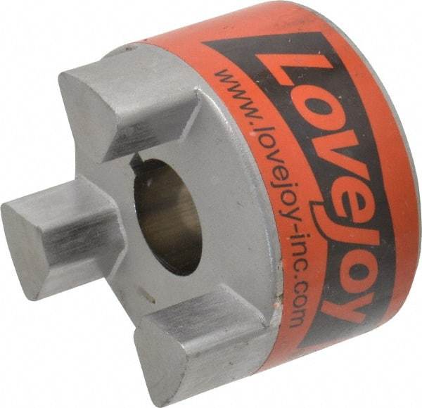 Lovejoy - 7/8" Max Bore Diam, 3/16" x 3/32" Keyway Width x Depth, Flexible Coupling Hub - 2.54" OD, 3-1/2" OAL, Sintered Iron, Order 2 Hubs & 1 Spider for Complete Coupling - A1 Tooling