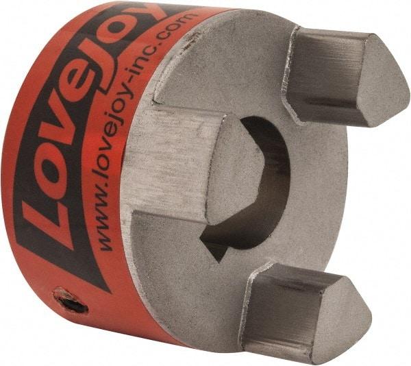 Lovejoy - 25mm Max Bore, 8mm x 3.3mm Keyway Width x Depth, Flexible Coupling Hub - 2.54" OD, 3-1/2" OAL, Sintered Iron, Order 2 Hubs & 1 Spider for Complete Coupling - A1 Tooling