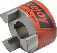 Lovejoy - 28mm Max Bore, 8mm x 3.3mm Keyway Width x Depth, Flexible Coupling Hub - 2.54" OD, 3-1/2" OAL, Sintered Iron, Order 2 Hubs & 1 Spider for Complete Coupling - A1 Tooling