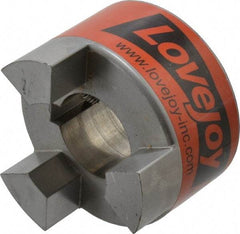 Lovejoy - 1-1/2" Max Bore Diam, 3/8" x 3/16" Keyway Width x Depth, Flexible Coupling Hub - 3.31" OD, 4-1/4" OAL, Sintered Iron, Order 2 Hubs & 1 Spider for Complete Coupling - A1 Tooling