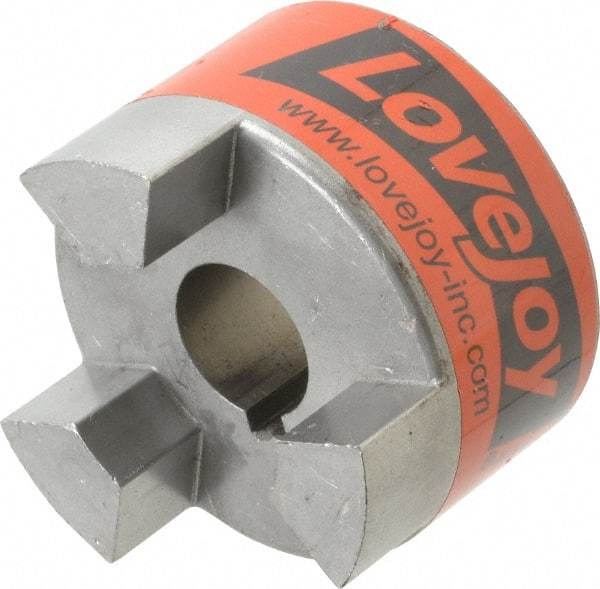 Lovejoy - 28mm Max Bore, 8mm x 3.3mm Keyway Width x Depth, Flexible Coupling Hub - 3.31" OD, 4-1/4" OAL, Sintered Iron, Order 2 Hubs & 1 Spider for Complete Coupling - A1 Tooling