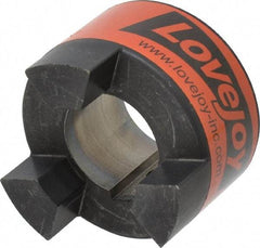 Lovejoy - 42mm Max Bore, 12mm x 3.3mm Keyway Width x Depth, Flexible Coupling Hub - 3.31" OD, 4-1/4" OAL, Sintered Iron, Order 2 Hubs & 1 Spider for Complete Coupling - A1 Tooling