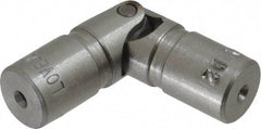 Lovejoy - 5/8" Bore Depth, 378 In/Lbs. Torque, D-Type Single Universal Joint - 1/4" Inside x 1/2" Outside Diam, 2" OAL - A1 Tooling