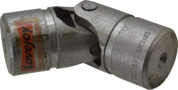 Lovejoy - 1-1/2" Bore Depth, 15,600 In/Lbs. Torque, D-Type Single Universal Joint - 1" Inside x 2" Outside Diam, 5-7/16" OAL - A1 Tooling