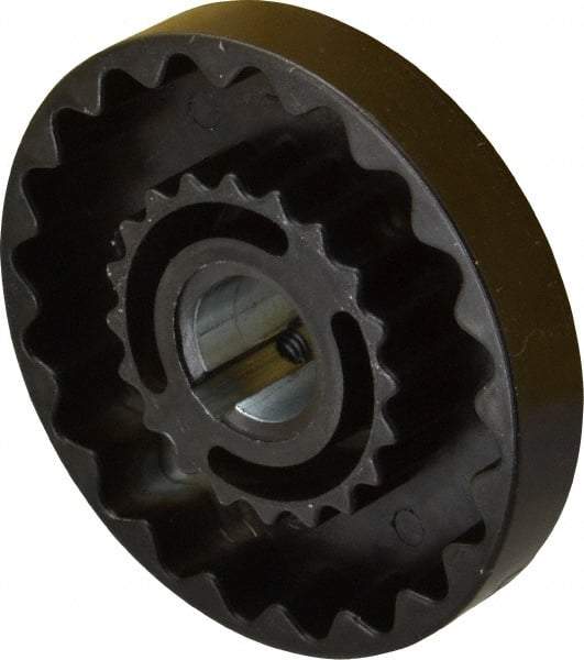 Lovejoy - 3/4" Max Bore Diam, 3/16" x 3/32" Keyway Width x Depth, Flexible Coupling Hub - 3-1/4" OD, 2.88" OAL, Cast Iron - A1 Tooling