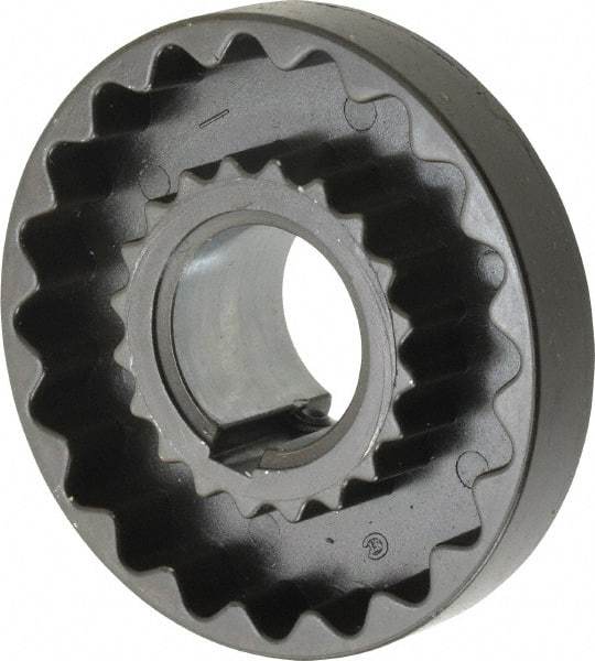 Lovejoy - 1-1/8" Max Bore Diam, 1/4" x 1/8" Keyway Width x Depth, Flexible Coupling Hub - 3-1/4" OD, 2.88" OAL, Cast Iron - A1 Tooling