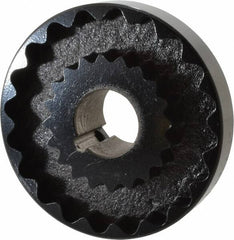 Lovejoy - 1-1/8" Max Bore Diam, 1/4" x 1/8" Keyway Width x Depth, Flexible Coupling Hub - 4" OD, 3-1/2" OAL, Cast Iron - A1 Tooling